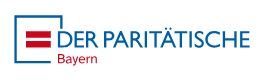 Logo des Paritätische - Bayern, mit einem roten Gleichheitszeichen in einem blauen Quadrat und dem Schriftzug "der Paritätische Bayern".
